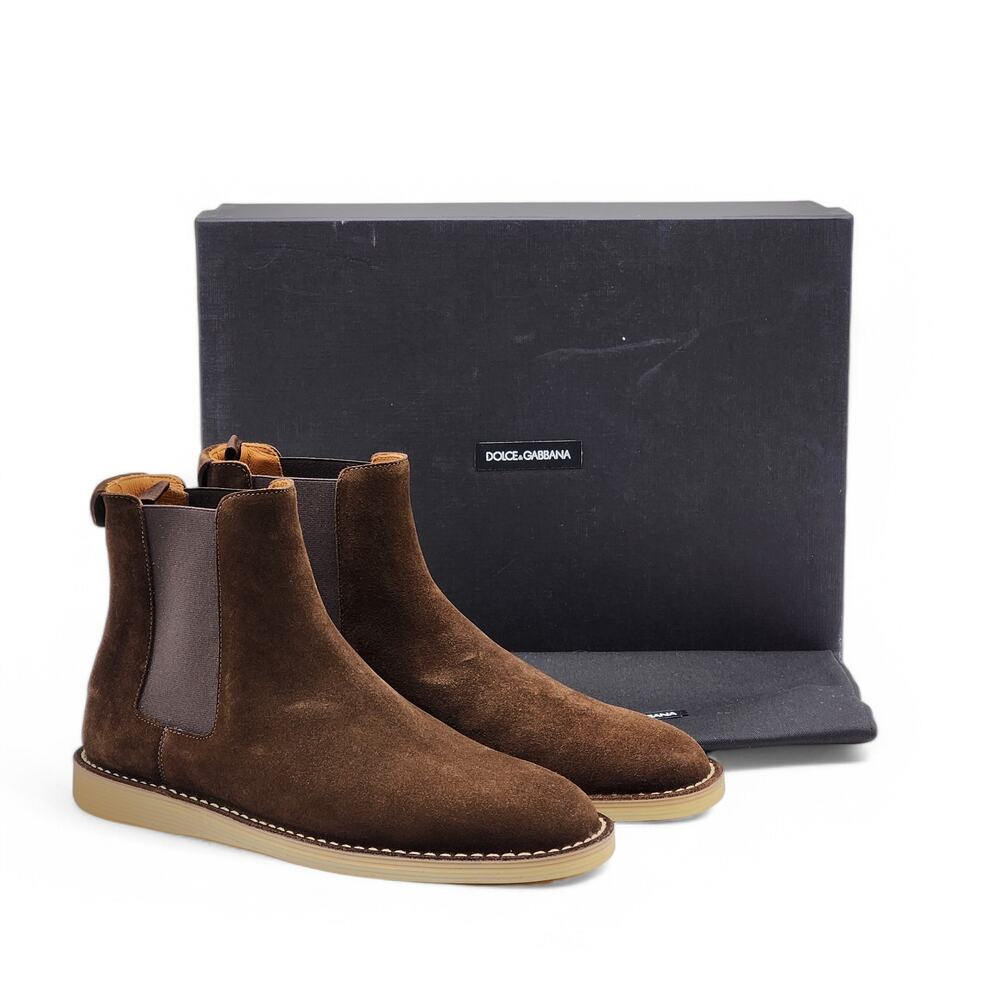 Dolce & Gabbana Suede Ankle Chukka Boots Brown UK 9 US 10 - New $995
